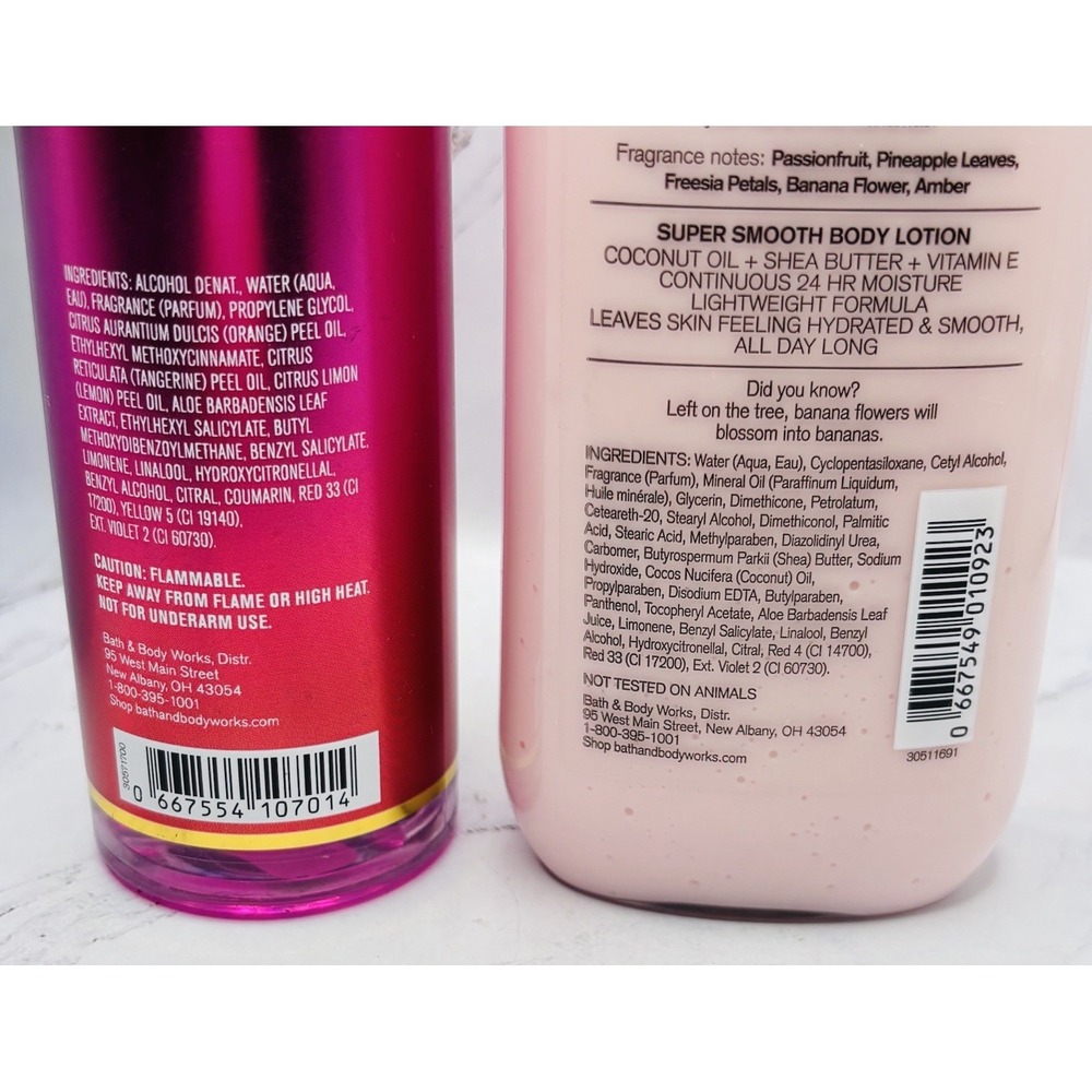 Bath & Body Works BAHAMAS PASSIONFRUIT & BANANA FLOWER Body Spray & Body Lotion - Picture 7 of 8